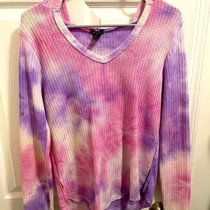 Rue 21 TieDye long sleeve purple and pink size Med
